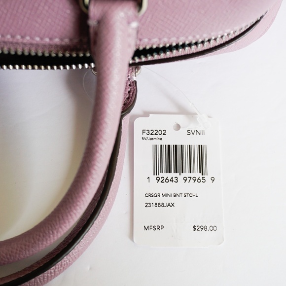 COACH F32202 MINI BENNETT SATCHEL PURPLE JASMINE - Picture 8 of 8